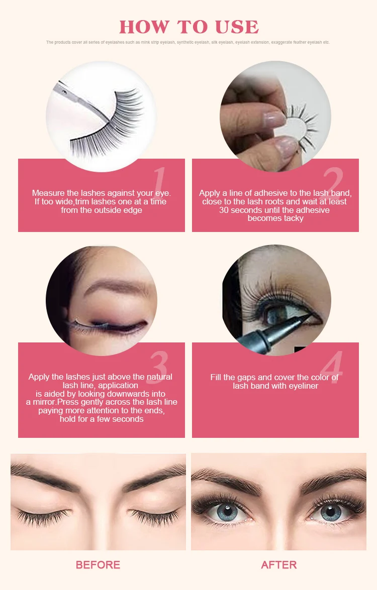 Ms09 Hand Made Synthetic Eyelash Prime Silk Lashes Primer Black