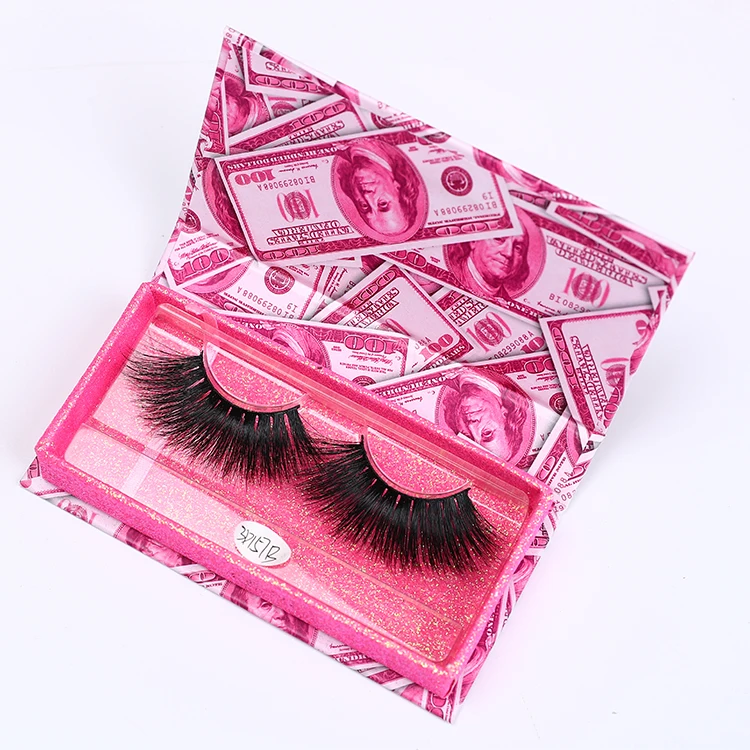 

Hot sale cross style false 3d lash hot sell 5d wholesale mink private label 25mm mink eyelashes, Black