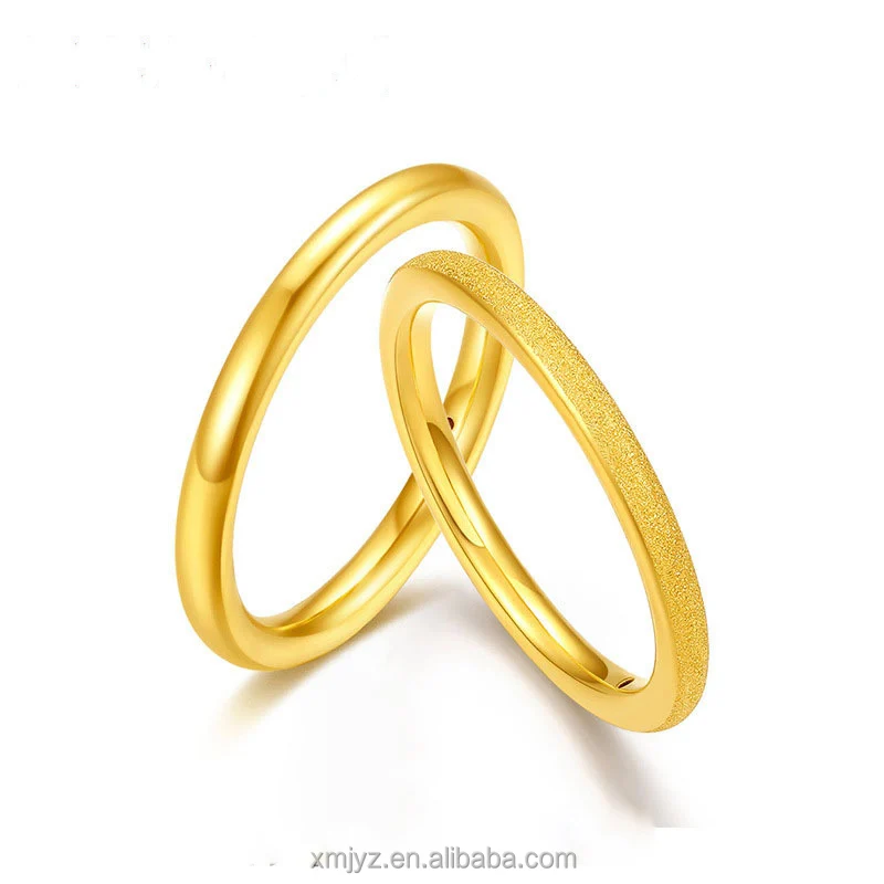 

Certified 999 Pure Gold Sansheng Iii Ring 3D Hard Gold Ring 24K Gold Couple Ring Factory Direct Supply