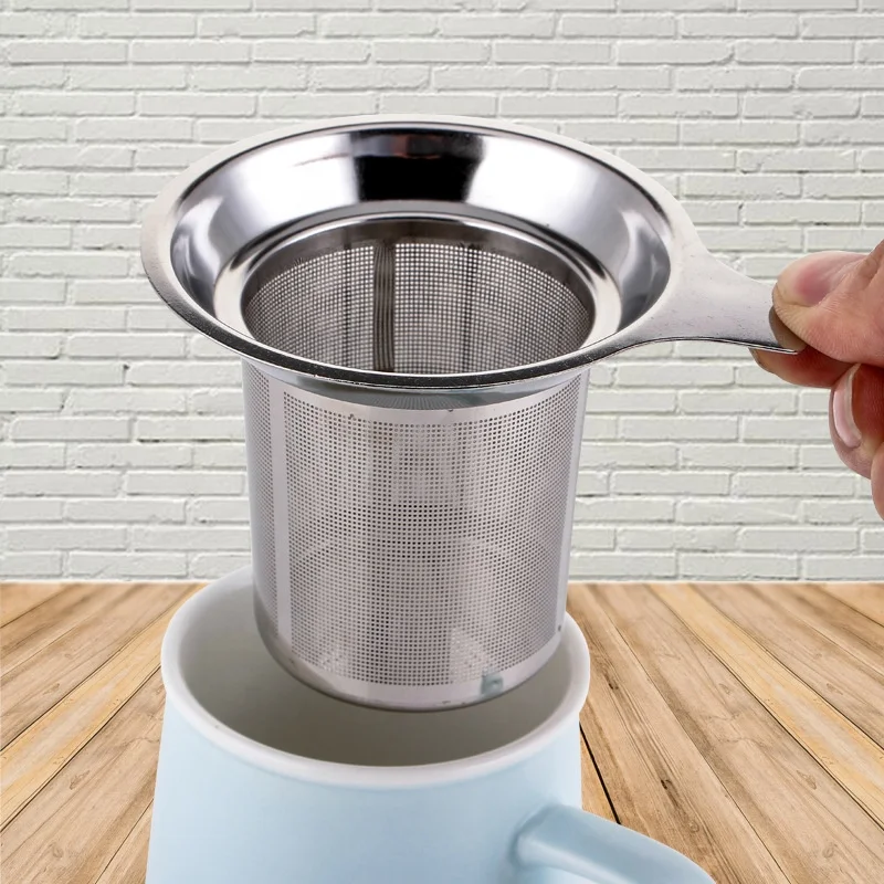 

Tea Mesh Infuser Reusable Tea Strainer Teapot Stainless Steel Loose Tea Leaf Spice Filter Drinkware Kitchen Accessories, As picture