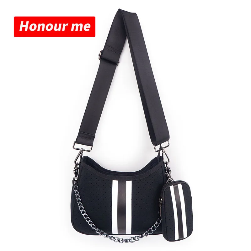 

HONOUR ME Customize Neoprene Key Coin Chain Shoulder Cross Body Bag