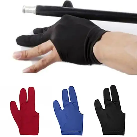 

Absorbent Billiard Gloves Billiard Cue Glove Sport Pool Accessory Three Fingers Left Right Hand Billiard Cue Glove