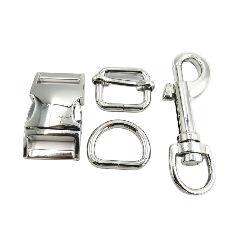 

OEM Pet Accessories Hardware 15mm Metal Dog Collar Side Quick Release Buckle For Dog Leash and Backpack, Nickle free/rose gold/gold