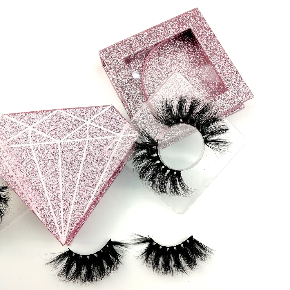 

Custom eyelash packaging box 100% cruelty free siberian super fluffy 25mm 3d mink fur eyelashes vendors