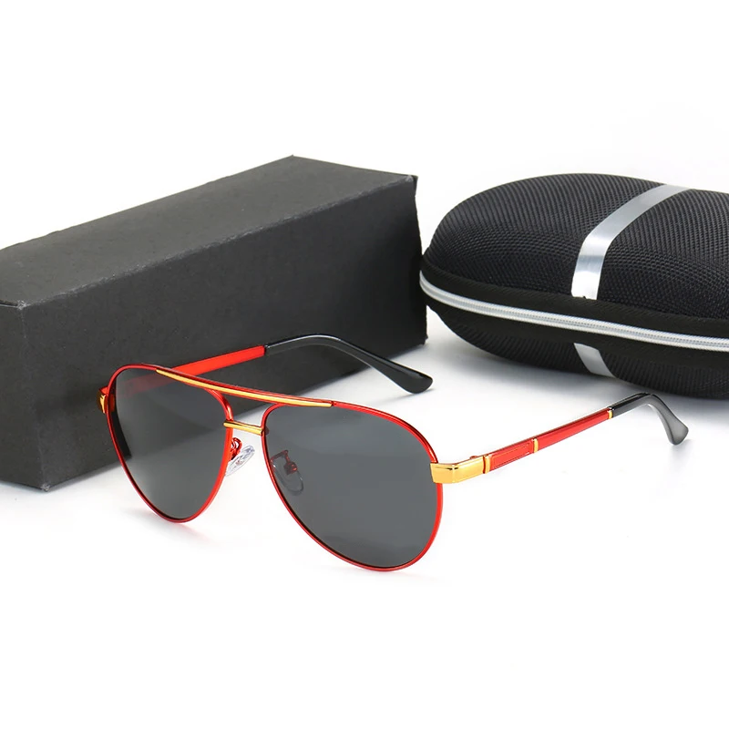 

Hot sale products sun glasses UV 400 mens retro metal vintage driving polarized sunglasses