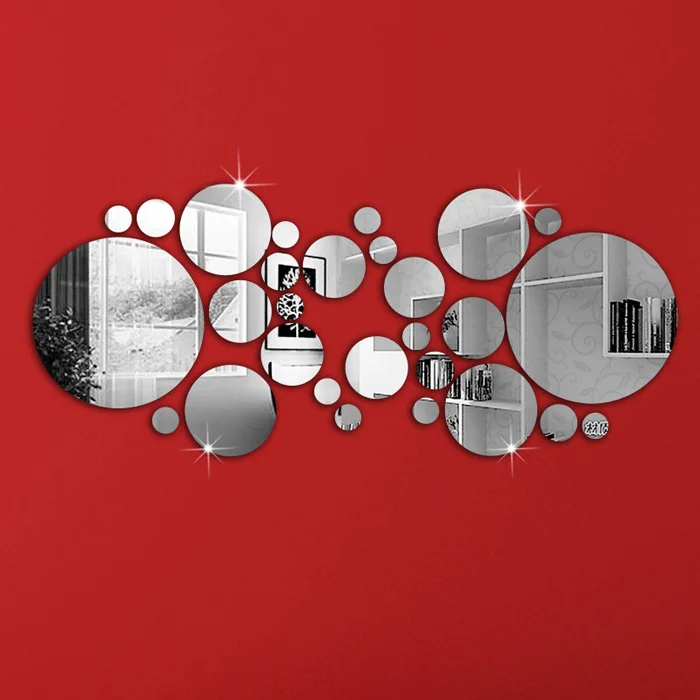 

DIY Round Mirror Decoration Custom Acrylic Mural Decorative Wall Sticker