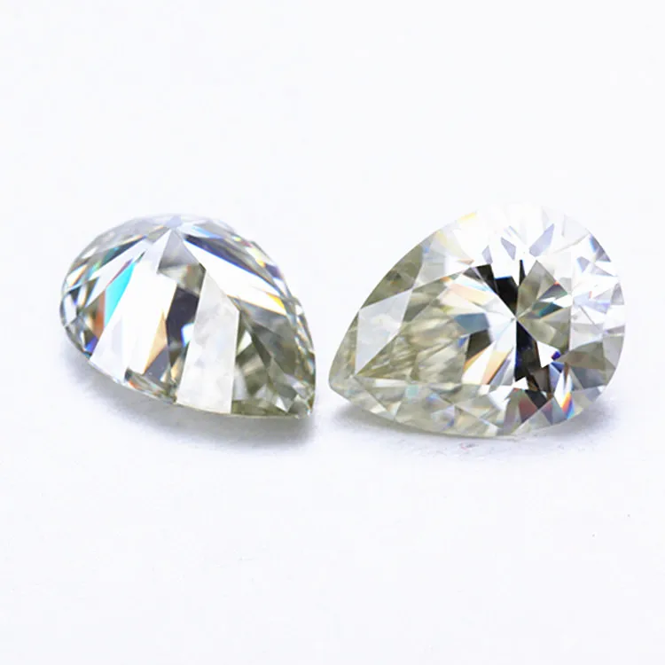 

Wholesale price top quality D Color Diamond pear shape 7x10mm 2 Carat VVS1 mossanite loose gemstone, D e f g h