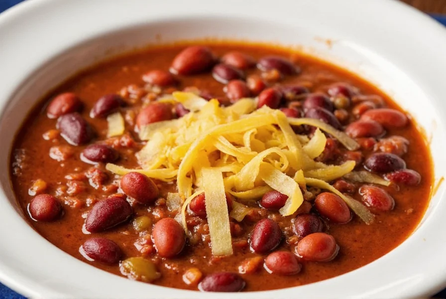 Close-up of a Bowl of Chili