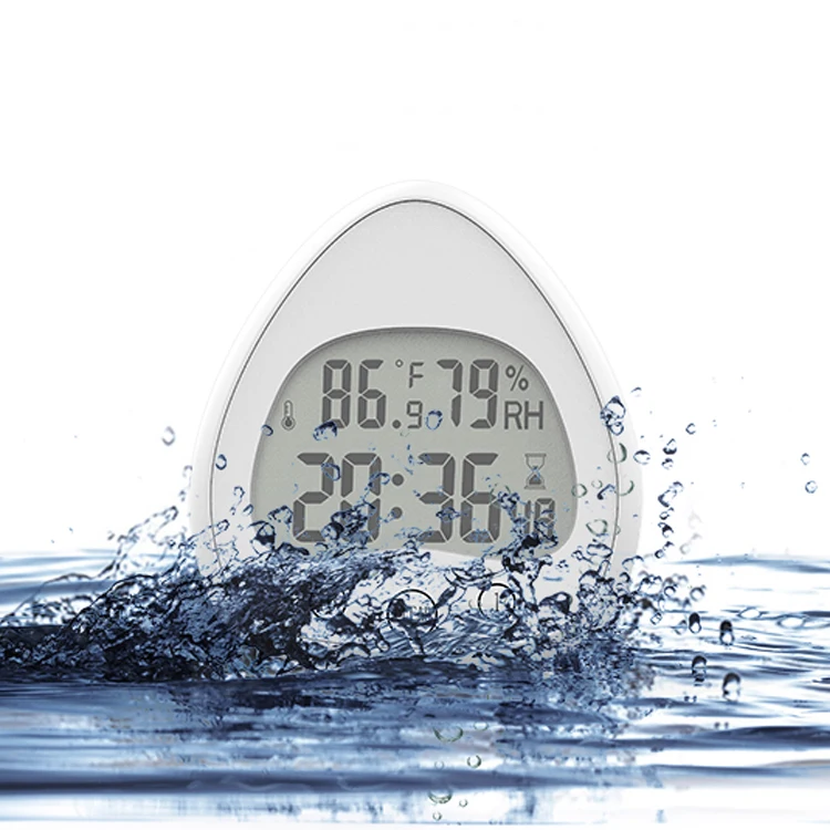 

zh037 Waterproof shower clock countdown wall clock digital LCD indoor hygrometer clock temperature