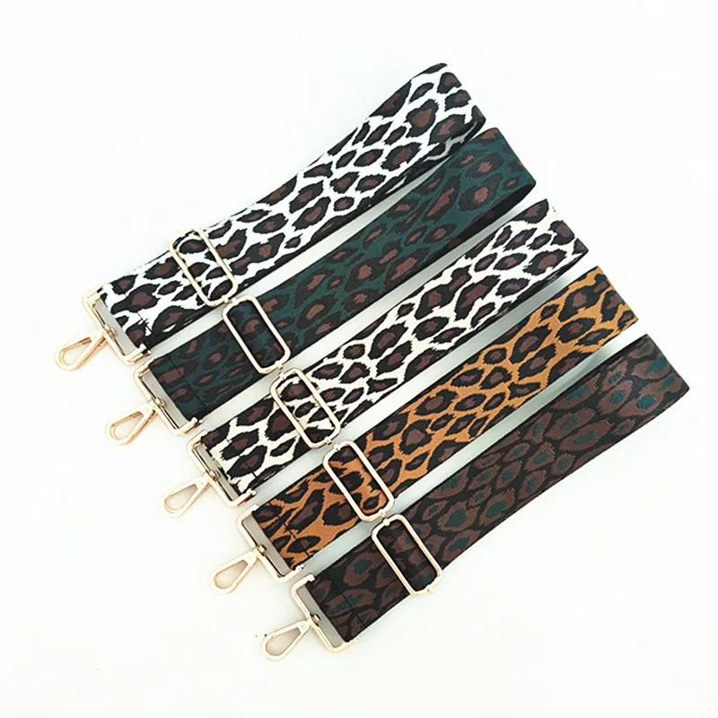 

New bag shoulder belt replaceable messenger leopard print belt canvas thickened canvas belt bucket bag webbing accessories, Customizable