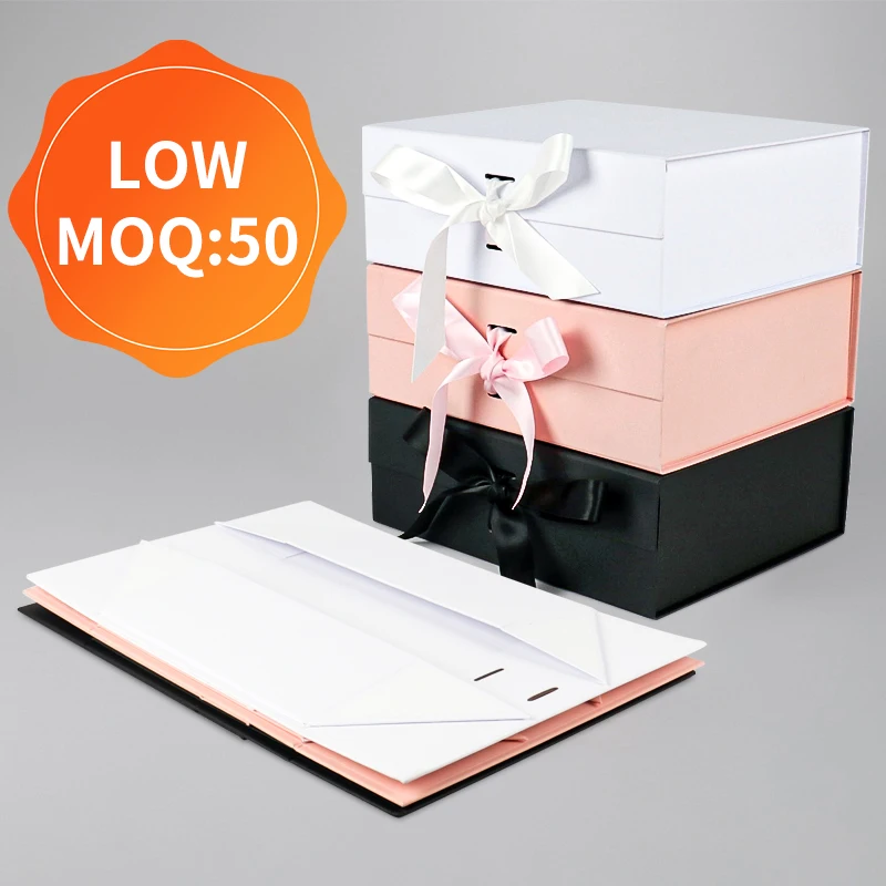 

Low moq Luxury Cardboard Jewelry Wedding Wig Clothes T-shirt Box Folding Rigid Paper Packaging Gift Box For Valentine's Day