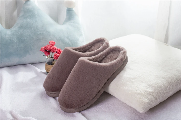 
Factory winter customized plush slippers house indoor home slippers for women 