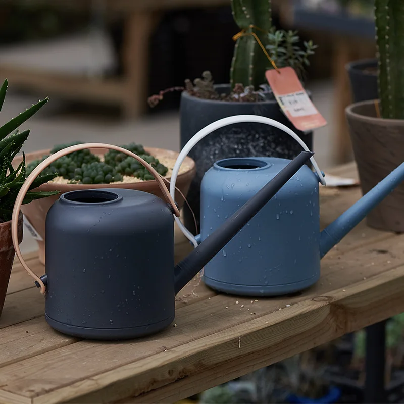 

Long Mouth Plastic Watering Can Potted Plants Gardening Tools, Grey, blue
