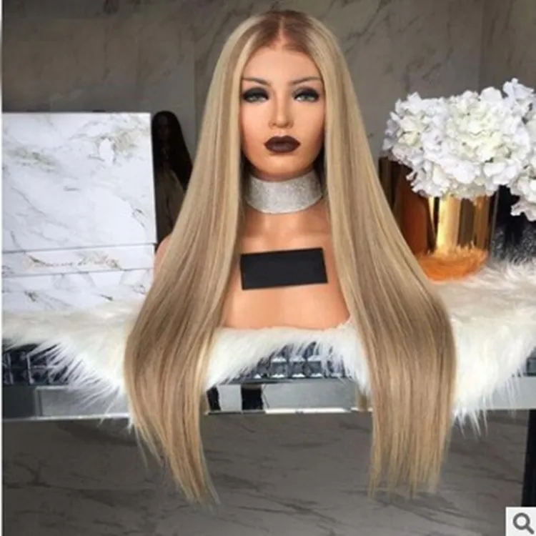 

Daily Life Fashion Lady 28in Middle part Straight Hair Heat Resistant Synthetic Hair Wigs