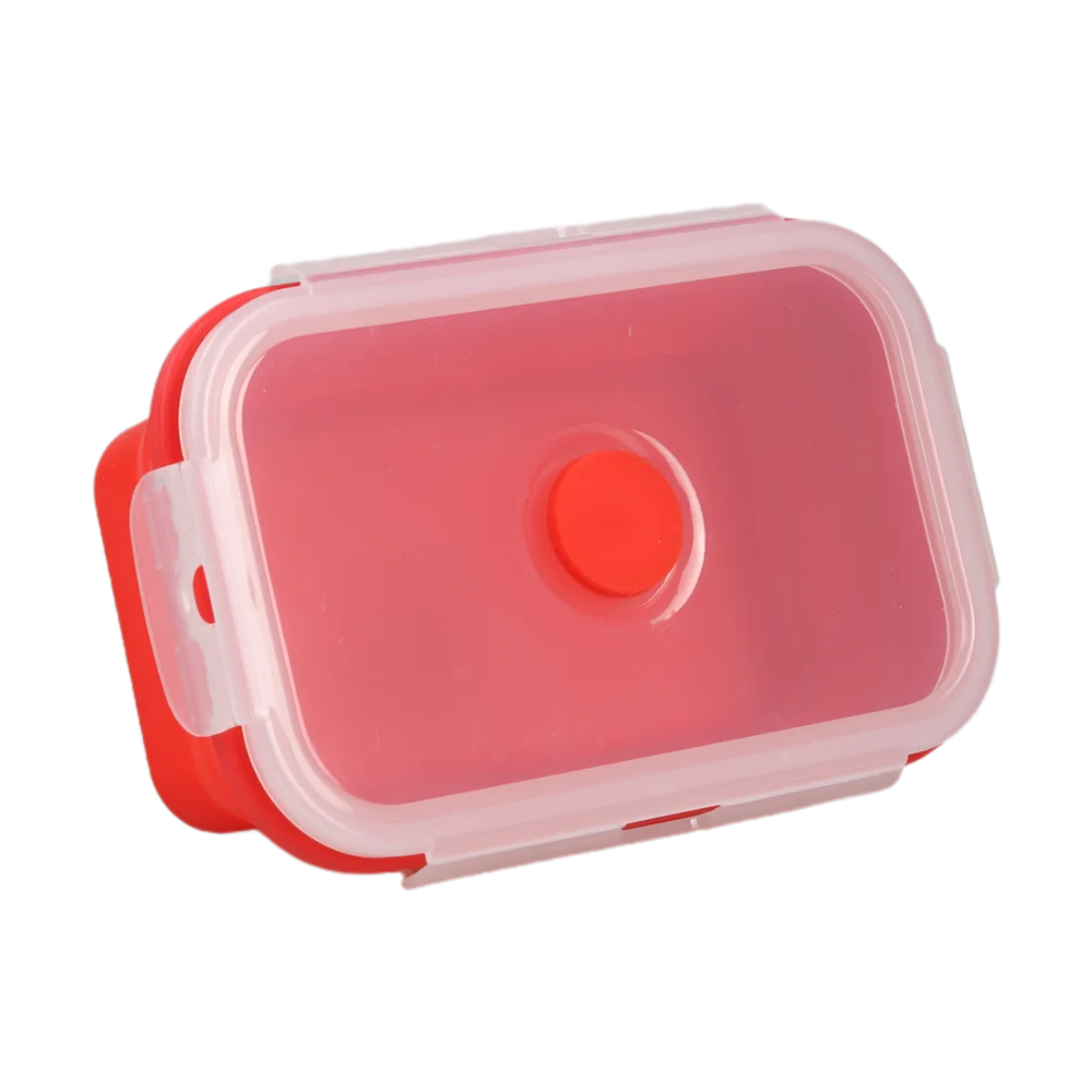 Silicone Foldable Portable Lunch Box Microwave Oven Food Storage