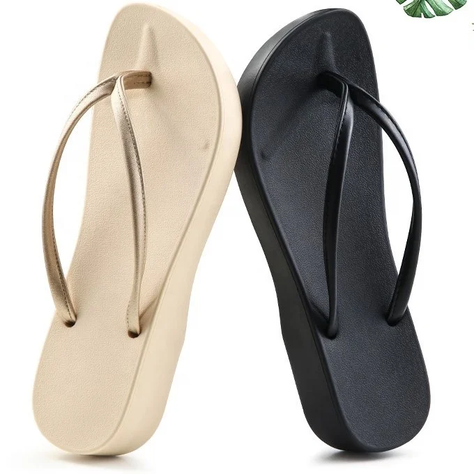 

Summer New Fashion Natual Rubber Flip Flop Wedge Sandal Fancy Beach Slipers Flip Flop