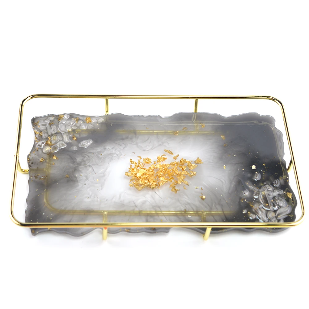 

DM155 DIY Resin Mold Coaster Geode Silicone Mold Rectangle Round Large Fruit Tea Tray Molds