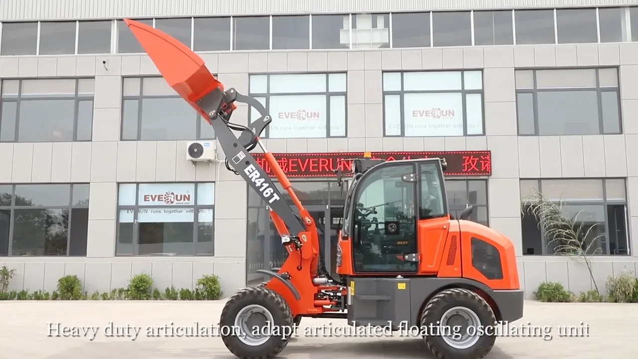 Farm Machinery Everun Er416t 1.6ton Small Front End Shovel Loader Mini