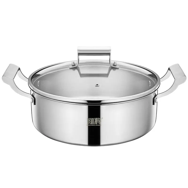 

Chinese factory outlet 201 stainless steel hot pot kitchen multi-function cooking pot, Stainless steel color