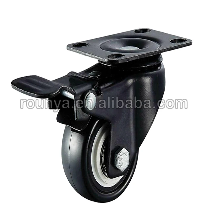 
Medium duty PU caster cast iron red polyurethane caster wheel 