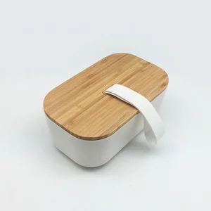 Image of eco food safe new japanese bamboo lunch box with lid