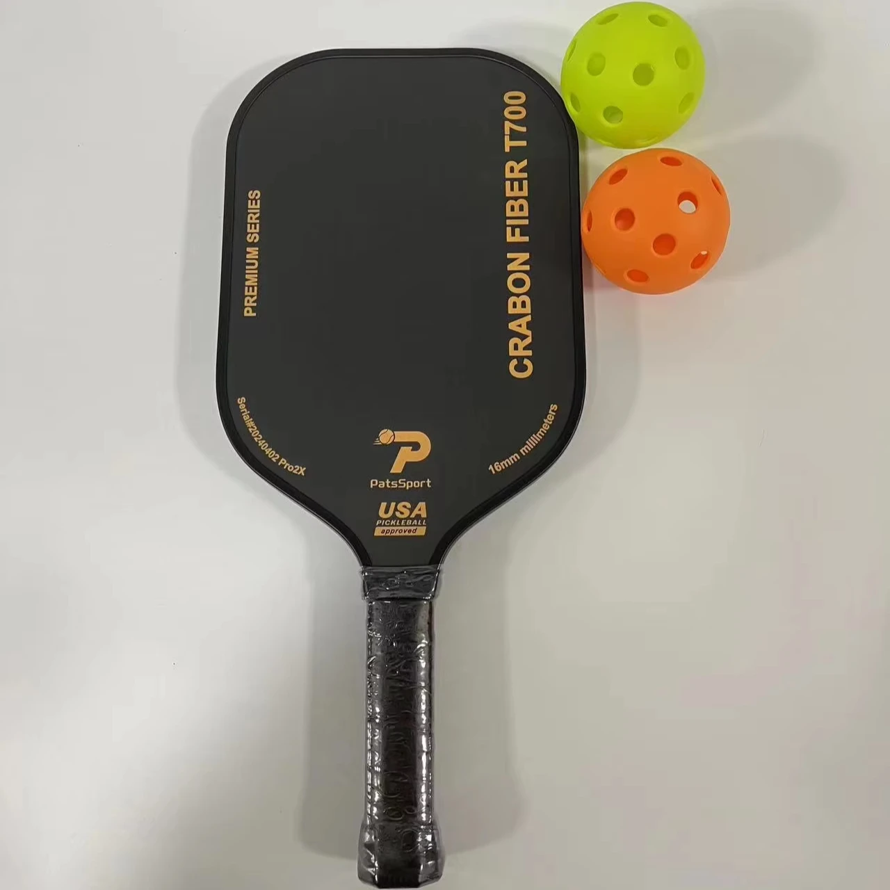 USAPA Approved Professional 16mm Thick T700 Carbon Fiber Cloth Texture High Quality Honeycomb PP Core Pickleball Paddle