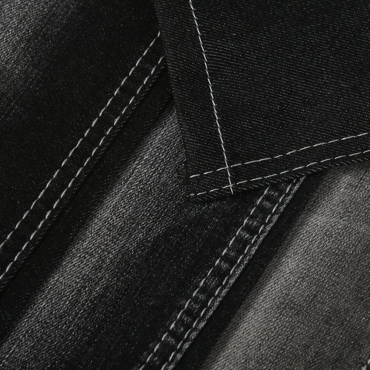 

Black 71.5%cotton Polyester Viscose Spandex Recycle Denim Fabric