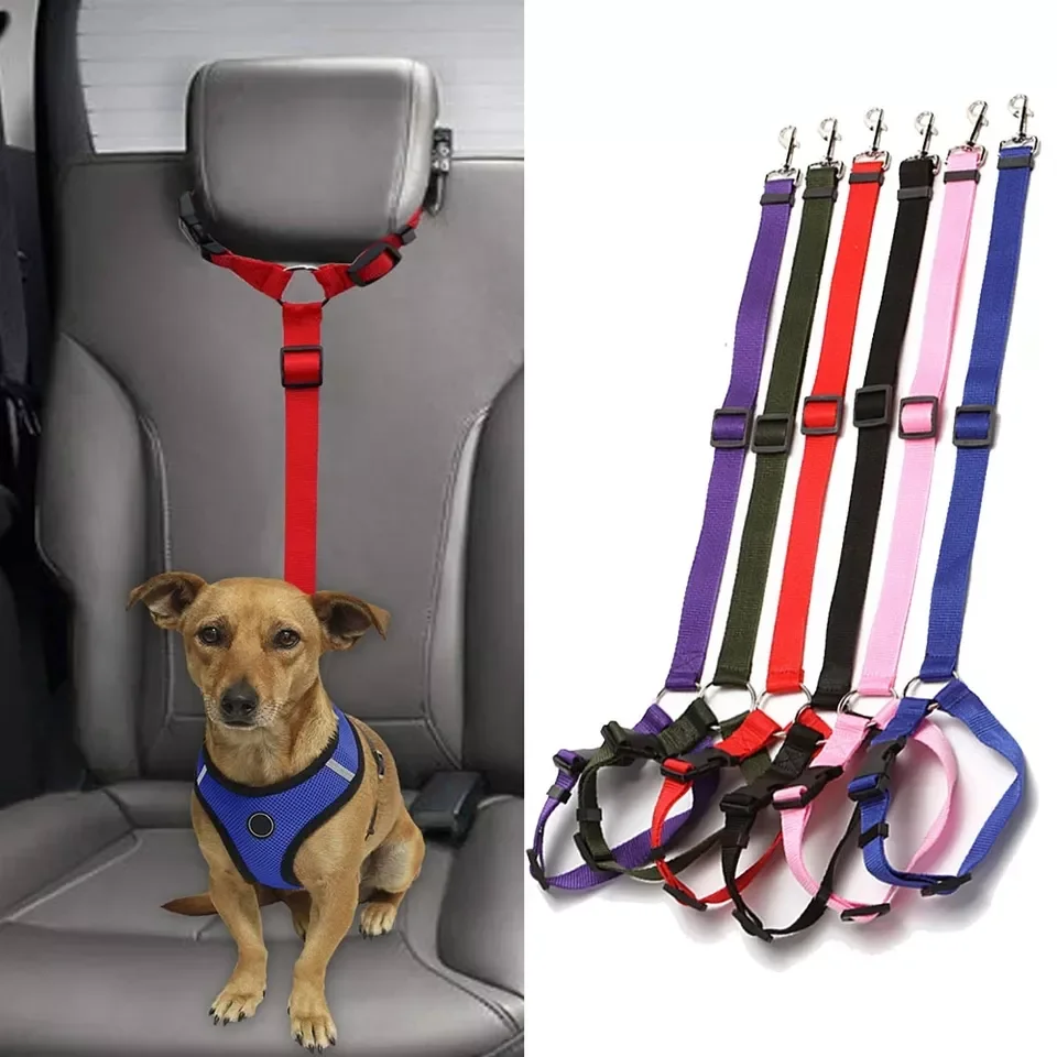 

Wholesale Pet Dog Car Seat Belt Set Medium Small Dog Safety Leash Travel Clip Strap Pet Seat Belt