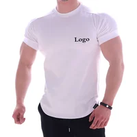 

White Blank Summer Curved Hem Sports T-Shirt,Custom Logo Men T Shirt Cotton