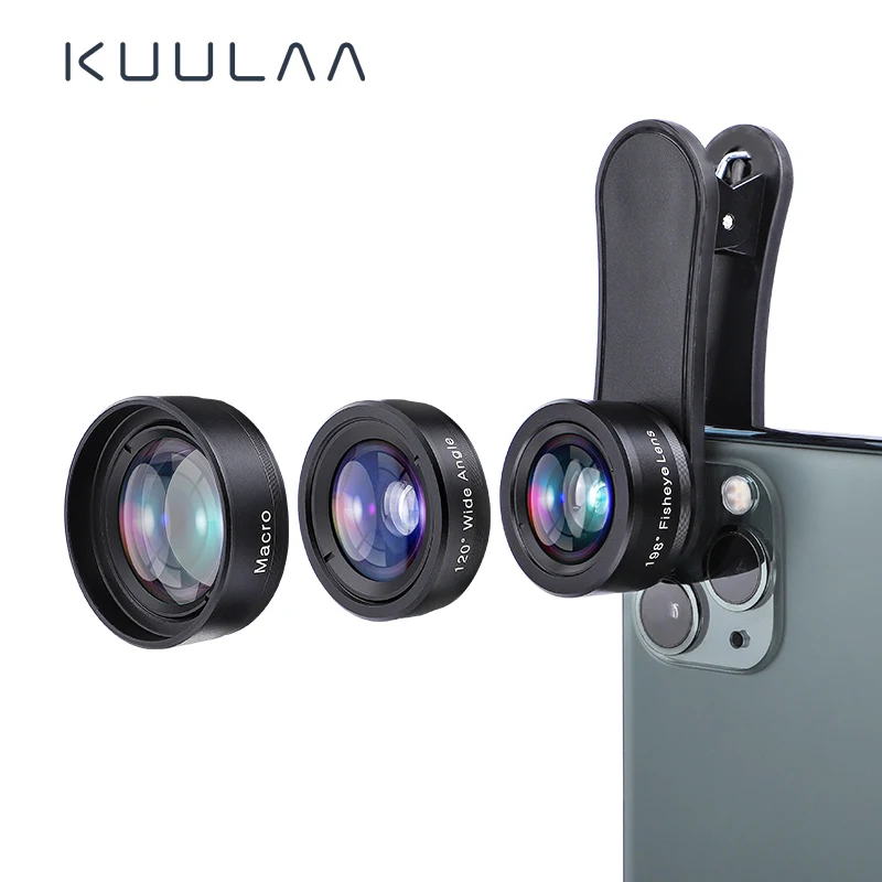 

Good Price Clip Fish Eye Wide Angle Macro Fisheye Mobile Phone Lens 3 in 1 Universal Camera Lenses for smartphones