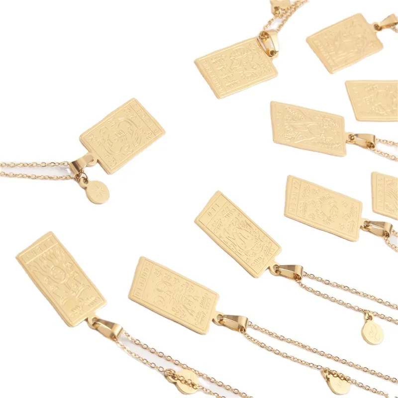 

New Arrival Latest Design Charm Gold Chain Choker Zodiac Sign Necklaces