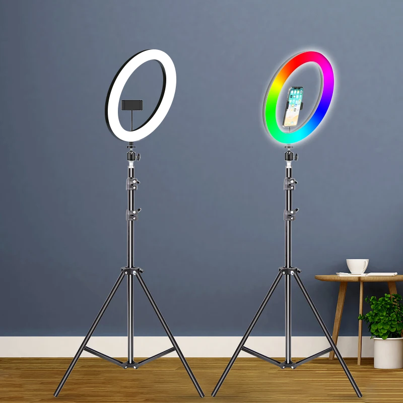 

Hot Sale Adjustable 10 Inch LED Makeup Photographic Lighting Camera Fill Ring Light With Tripod Stand