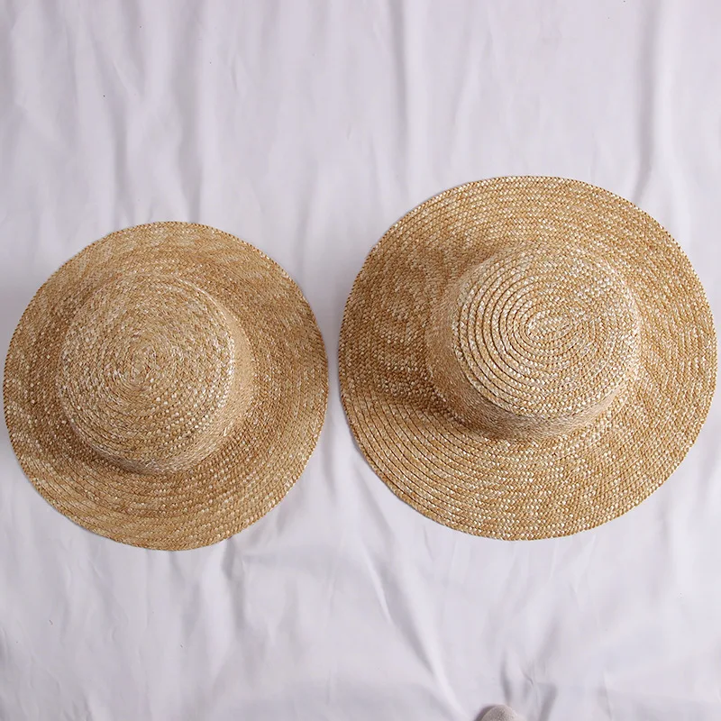 7-9cm Light Board Fine Straw Hat Women Summer Big Brim Hat