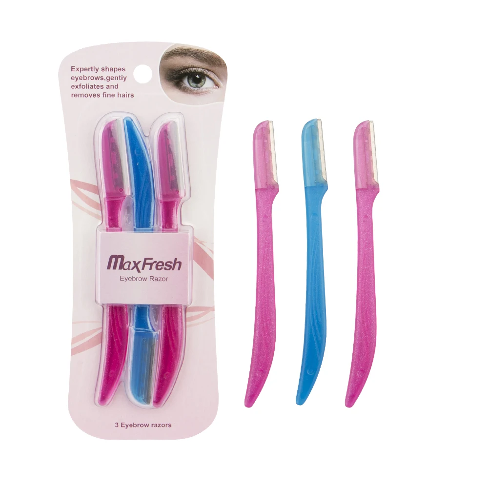 

Women lady makeup tool eyebrow shaving razor set 3 pack eyebrow razor trimmer