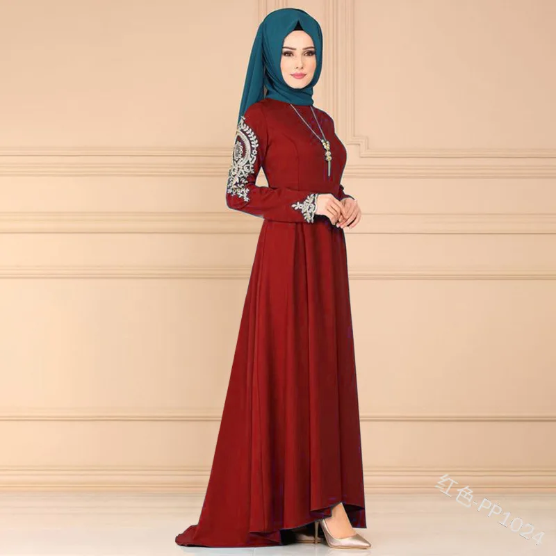 

Zipeiwin 2021 NEW Elegant Arab Women Muslim Dress 4 color Islamic Clothing abaya dubai, Multi colors