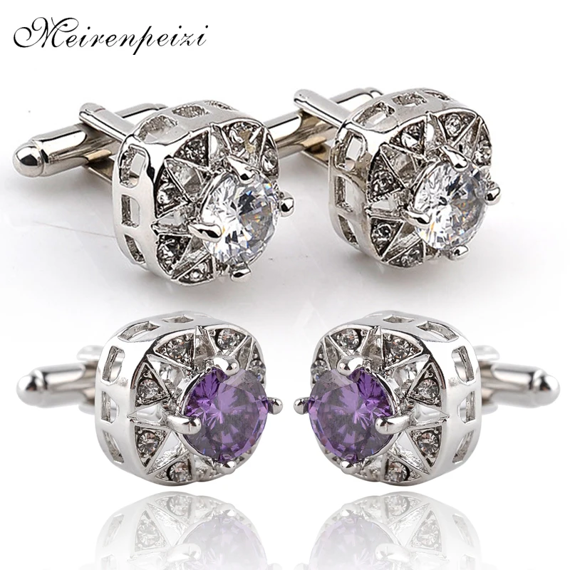 

High-grade Exquisite Enamel Zircon Cufflinks For Men Luxury Business Shirt Accessories