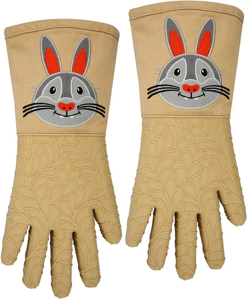 

BBQ Finger Silicone Oven Mitt Pot Holder outdoor mitts, Customized