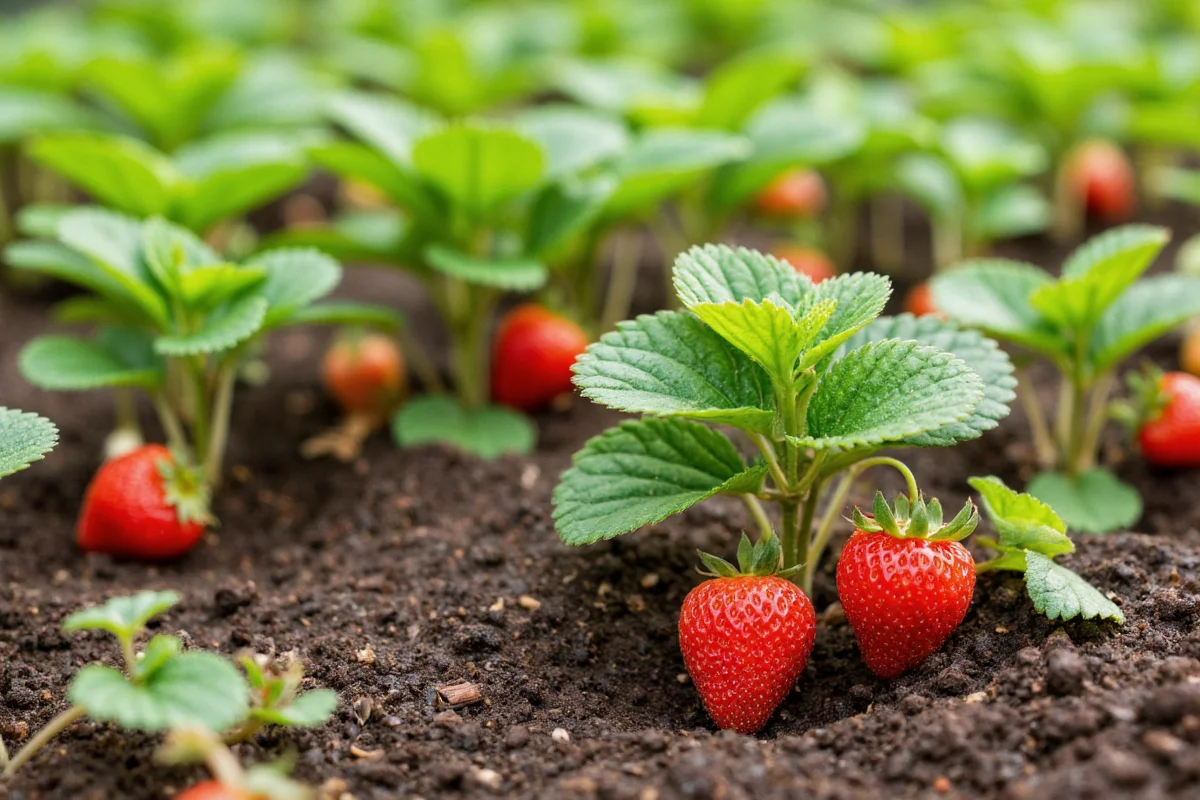 how far apart to plant strawberry plants