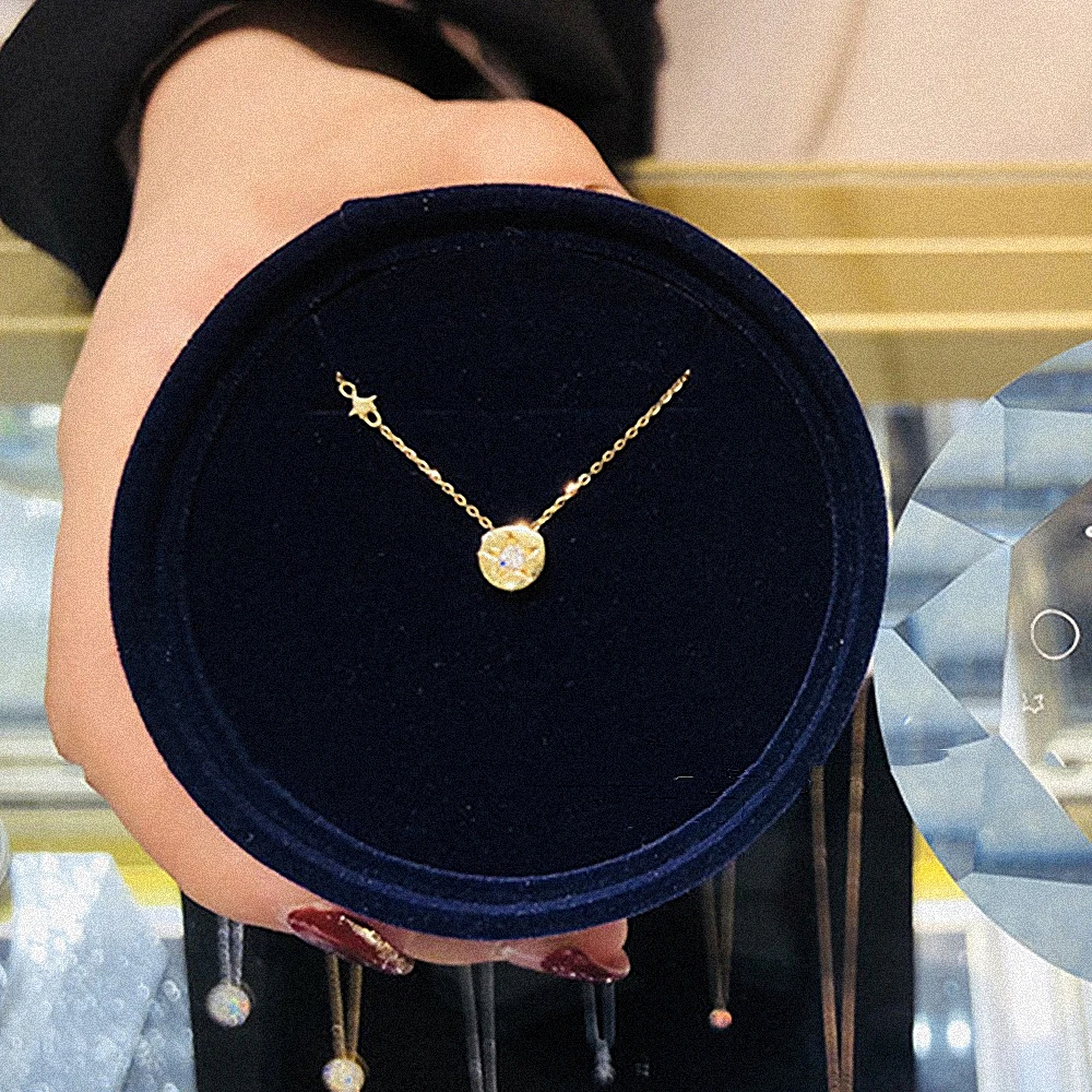 

Coin Star Pendant Necklace The Little Prince Design Luxury Necklace Hollow Gold Plated Necklace For Women, Picture