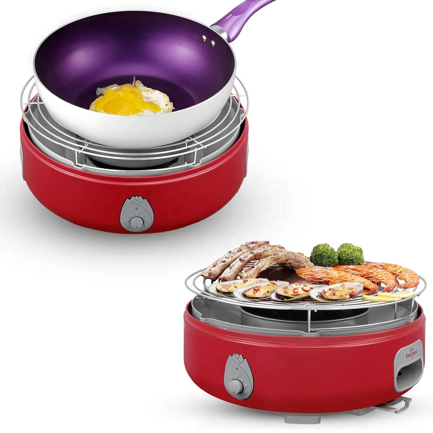 

Smokeless Portable Outdoor Stainless Steel Compact Easy Cleaning Heavy Duty Charcoal Grill