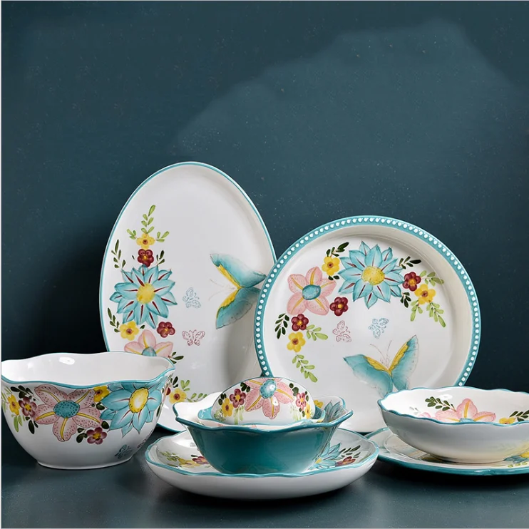 

DN41 High Quality Wholesale Under Glaed Dinnerware Ceramic Dinnerware with Decal