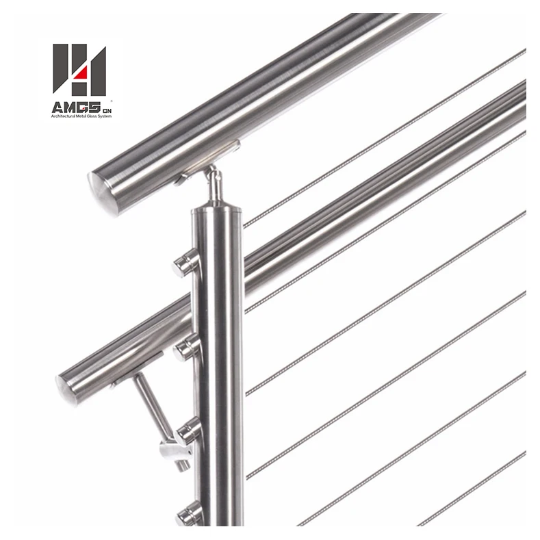 
Terrace Balustrades, 304 316 Standard S S Modern Design Stainless Steel Cable Railing 