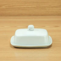 

ceramic porcelain butter dish with cover lid