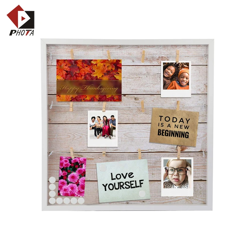 PHOTA Hanging Multi Picture Display 20x20 inch Magnetic Collage Frame for Holiday Card