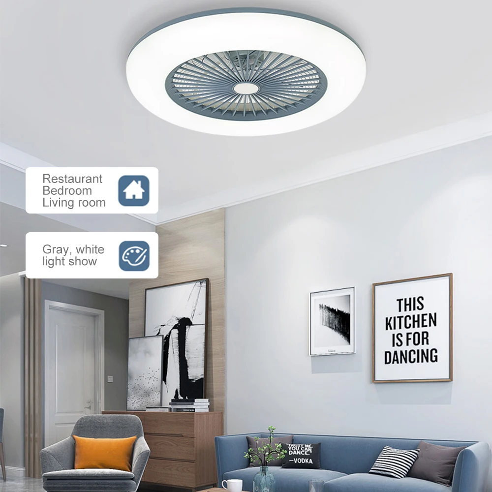 Modern Bedroom fan light LED Ceiling Fans With Lights For Living Room 220V Cooling Ventilador Ceiling Fan Lamp With Remote