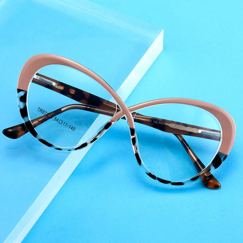 

LBAshades 97189 TR90 round eyewear frame fashion optical frame color contrast anti blue light eyewear computer eyeglasses frame