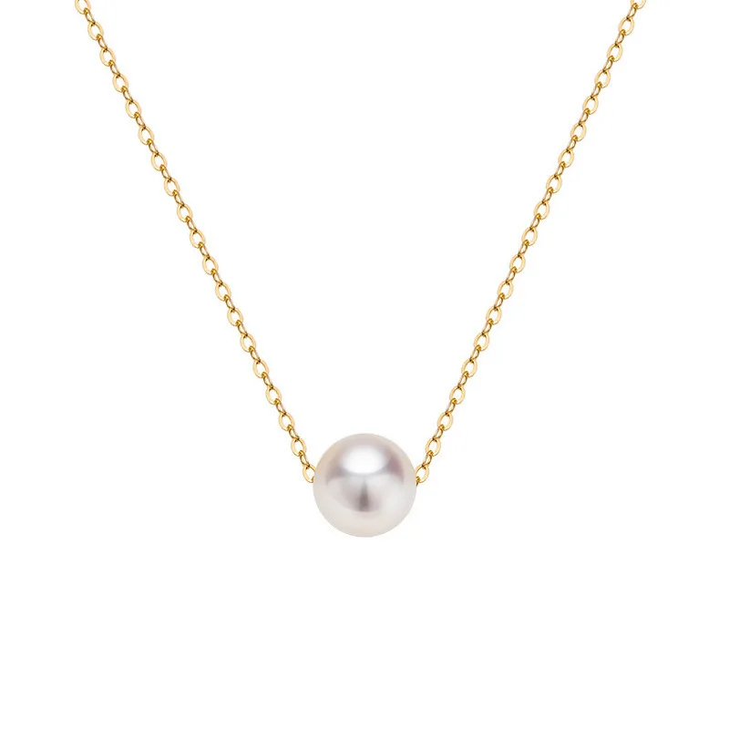 

2021 Wholesale copper choker pearl necklaces for women gold layered Chain necklace jewelry