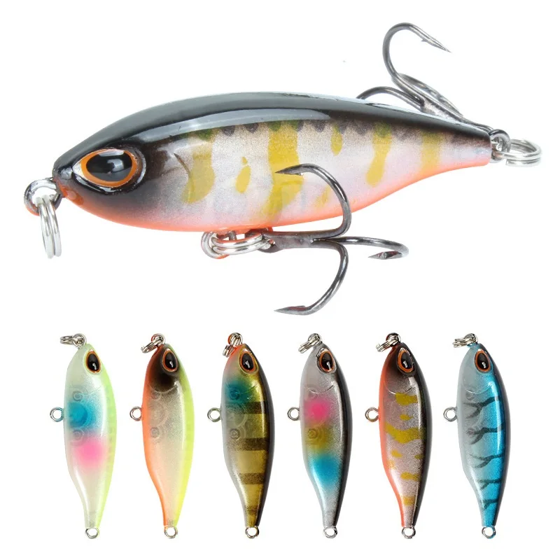 

New Pencil Fishing Lure Hooks 3.5G 45MM 6 Colors For Optional Hard Bait Floating Fishing Tackles, 6 color