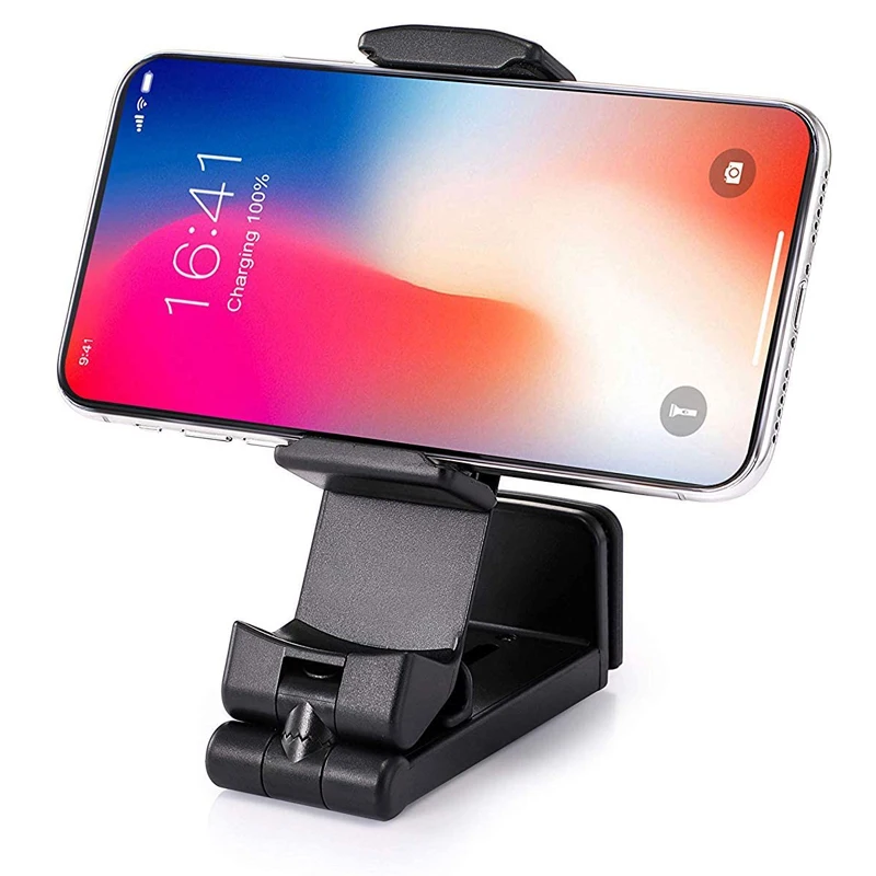 

Universal Airplane in Flight Phone Mount. Handsfree Phone Holder with Multi-Directional Dual 360 Degree Rotation, Black silvery