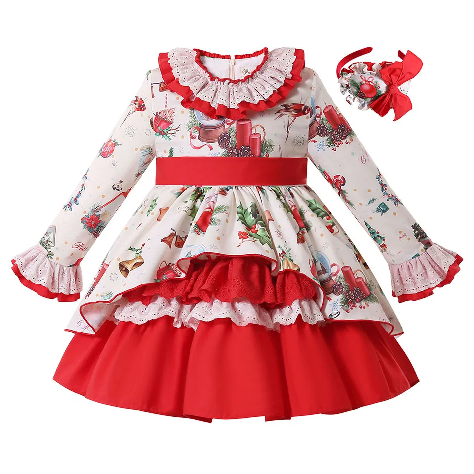 

Wholesale Pettigirl 2021 New Children Kids Girls Red Christmas Vintage Dresses Size 2 3 4 5 6 7 8 10 12y Toddler Clothing & Hair